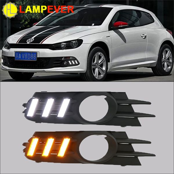 

car styling for vw scirocco r led drl 2009-2014 scirocco r drl racing daytime running light fog lamp automotive accessories