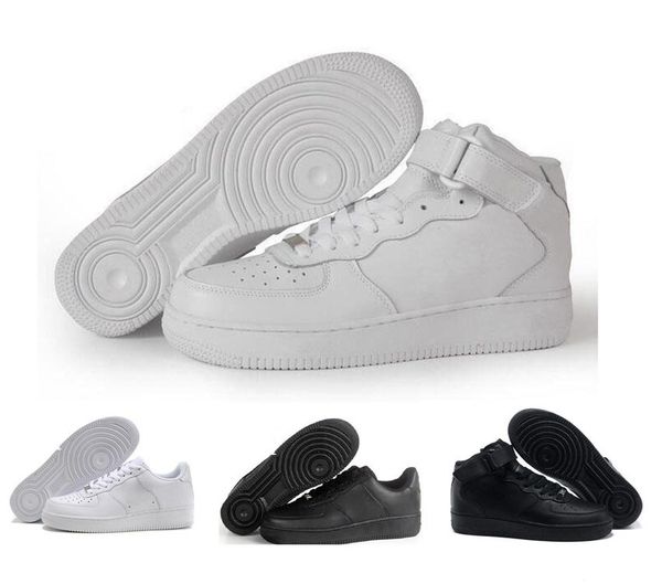 

2019 men women one 1 running shoes low cut all white black triple mens outdoor trainers sneakers size 36-45