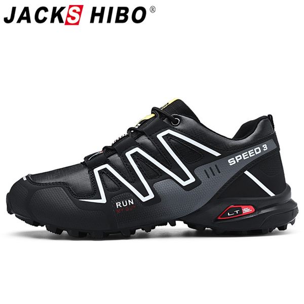 

jackshibo men breathable hiking shoes outdoor mountaineer climbing sneakers non-slip camping shoes for men tactical