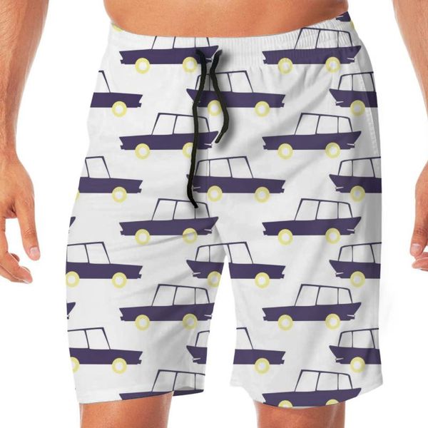 

летние симпатичные автомобили pattern мужчины новизна gay смешной lounge брюки пляжная, White;black