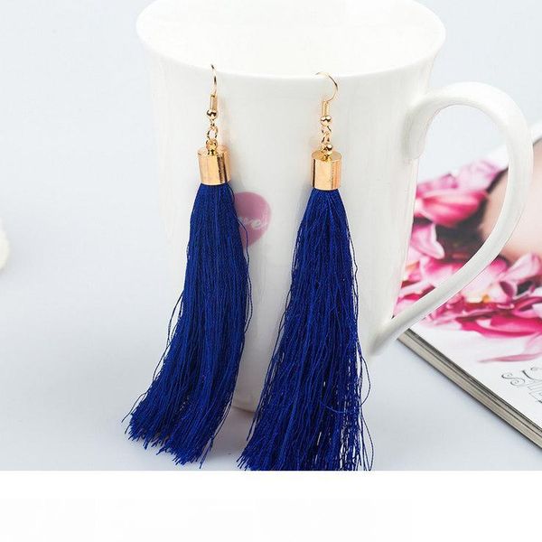 

dangle chandelier jewelry new fashion elegant simple gold plated multicolor tassel earrings women earrings, Silver