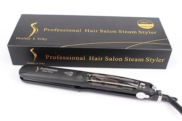 New Hair Straightener Professional Hair Salon Steam Styler Flat