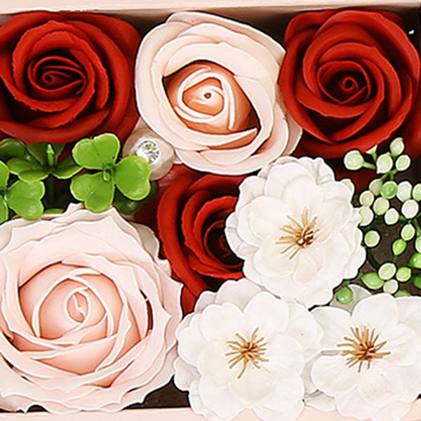 

день святого валентина подарок роза мыло цветок подарочная коробка бездымные рождественские ароматические свечи набор декора мыло цветок дол