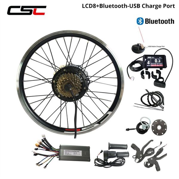 

36v electric bike conversion kit 250w 350w 500w hub motor set 20 24 26 27.5 28 29 inch 700c bicycle motor hub wheel bluetooth