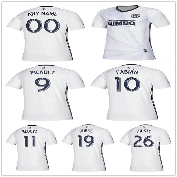 

19 20 MLS Philadelphia Union Soccer Jersey PICAULT FABIAN BEDOYA BURKE TRUSTY Customize 2019 Home Away White Football Shirt