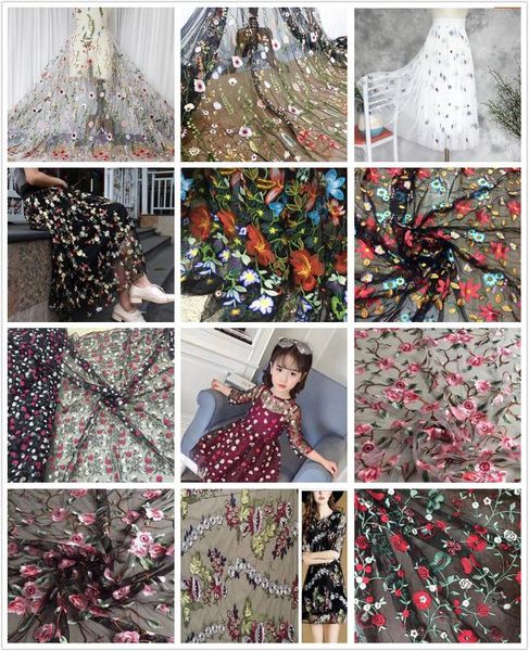

2018 embroidery french tulle lace fabric african mesh net lace fabric for wedding dress nigerian net, Black;white