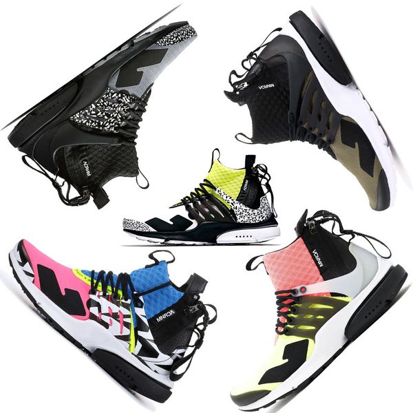 

2019 ale new brand presto mid mendesigner pink blue black trainers running gery olive yellow shoes acronym lava size 40-45, White;red