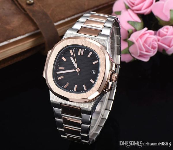 

mene stainless steel belt quartz watch casual watch1, Slivery;brown