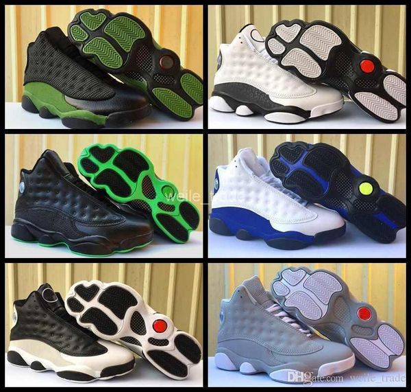 

shipping new 13 xiii men basketball shoes green black white mens 13s sneakers man basket ball trainers sports shoes 8-13