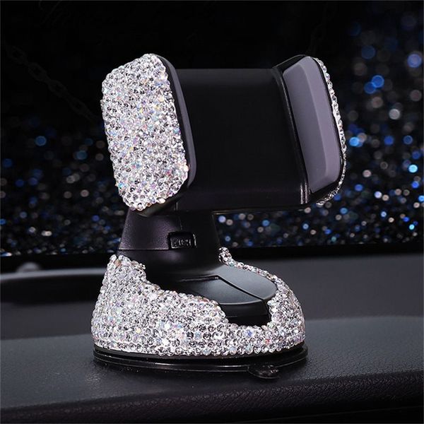 

luxury diamond car phone holder suitable for windshield and air outlet car bracket for iphone samsung smart phone universal