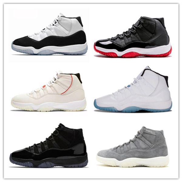 

Concord High 45 11 XI 11s Cap and Gown PRM Heiress Gym Red Chicago Platinum Tint Space Jams Men Basketball Shoes sports Sneakers