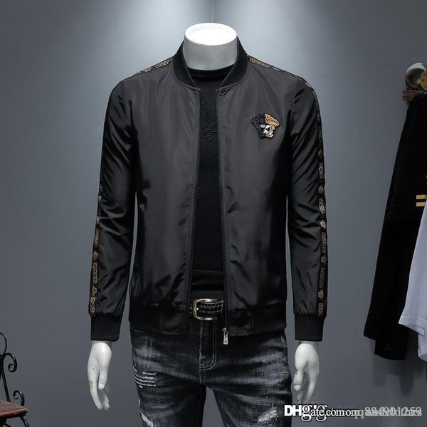 

2019 fashion designer jacket luxury jacket zipper with animal letter trend letter printing pattern plus size clothes m-4xl, Black;brown