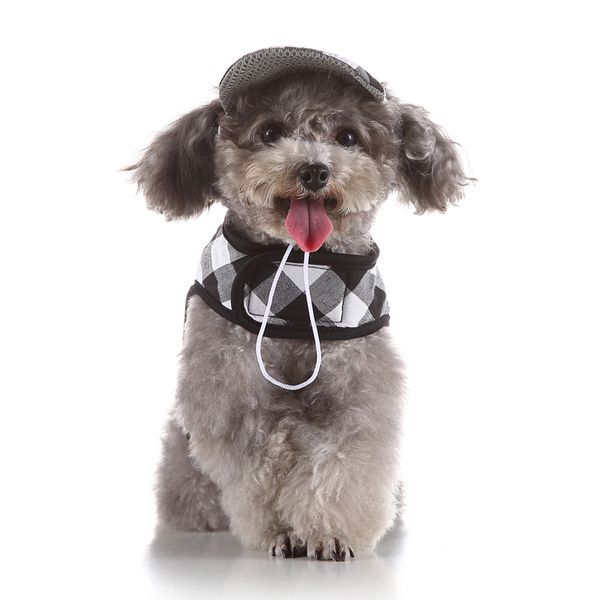 

pet dog vest harness with hat pet costume party clothes
