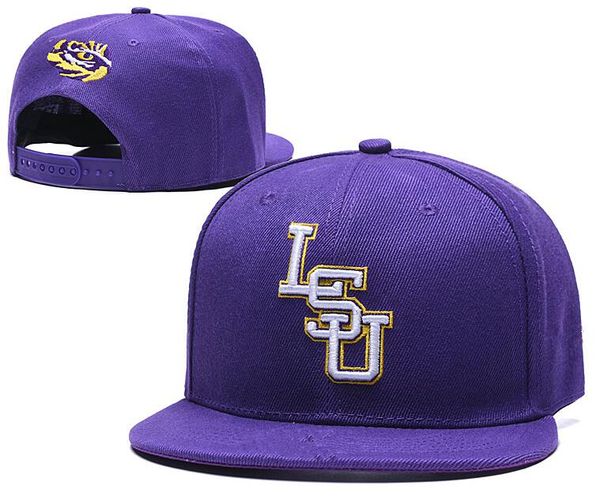 

new lsu tigers caps 2020 college football snapback hats cap purple blue color team hats mix match order all caps hat, Black;white