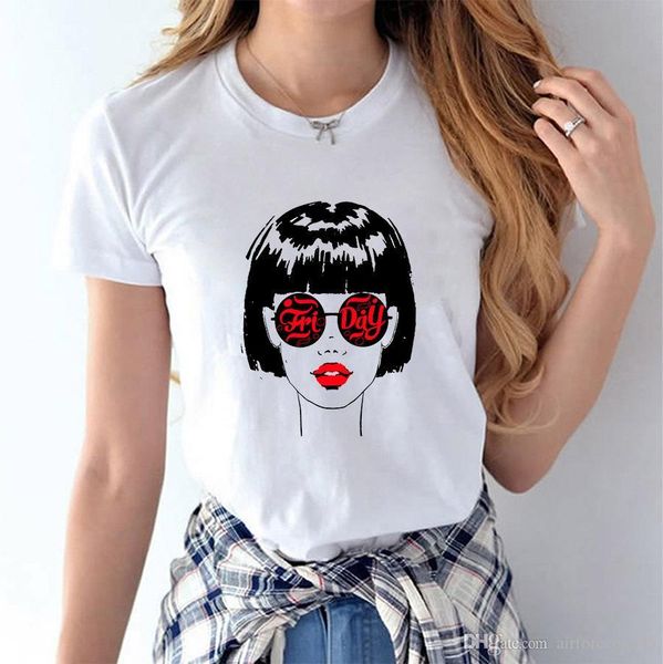 

women cute 3d printed t shirts summer fashion casual short sleeved white girls designer tees