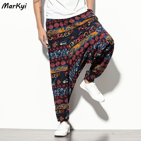 

2020 new men baggy harem pants hip hop cross pants joggers causal loose trousers loose compression, Black