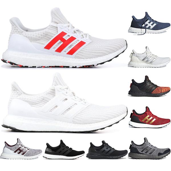 

2019 fashion ultra boost 3.0 4.0 triple black and white primeknit grey men women running shoes ultra boosts ultraboost sport sneakers