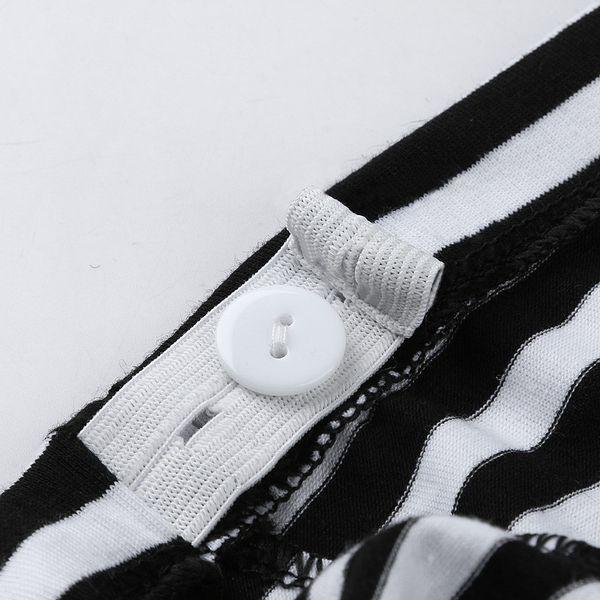 

2019 women maternity sleeveless cute print breastfeeding tank +striped shorts set, White