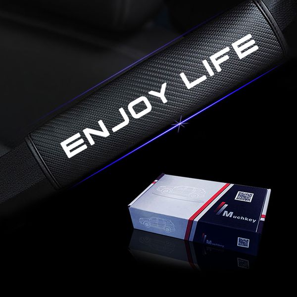 

reflective safety seatbelt shoulder pad car seat belt cover for safety belt enjoy life seat plug for car accessories 2pcs