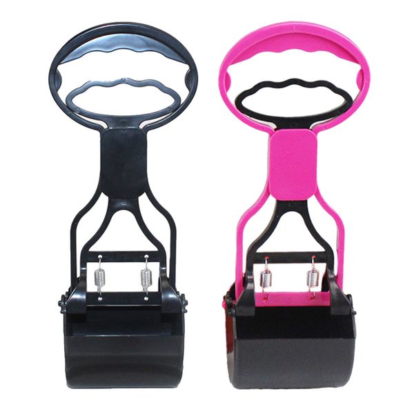 

2pcs plastic dog poop scooper pet waste spring pick-up remover removal tools