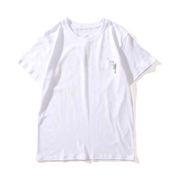 

brand designer t-shirt black white 100% cotton hip-hop letters graffiti stickers printing t-shirt men's ladies s-xxl, White;black