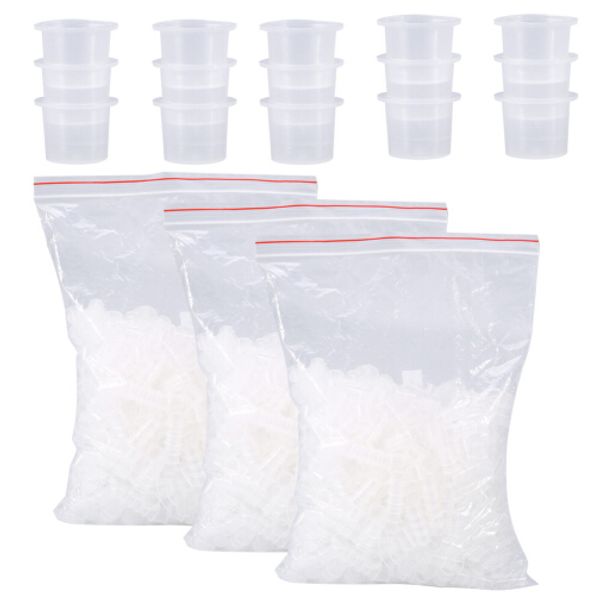 

1000pcs tattoo ink cups l m s plastic tattoo cap eyebrow makeup pigment container cap disposable accessories tattoo pigment cup