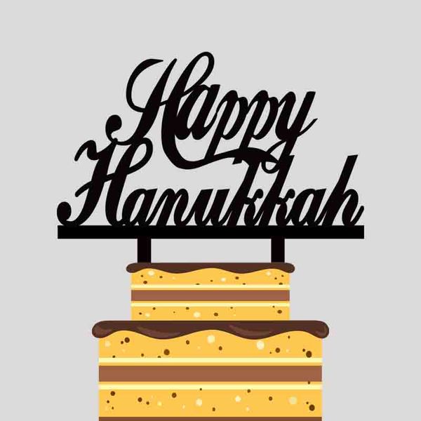 

other festive & party supplies personalized cake er happy hanukkah for decoration yc059