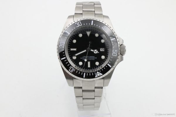 

men's dweller sea automatic mechanical watch black bezel stainless steel case silver stainless steel strap watch, Slivery;brown