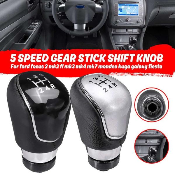 

pu leather gear shift knob 5 speed 6 speed manual for focus 2 2 fl 3 4 7 for mondeo kuga fiesta galaxy 18