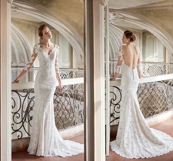 

урожай плюс размер свадебные платья русалка v шеи шнурка appliuqe развертки поезд вечернее платье свадебные платья vestidos de novia, White