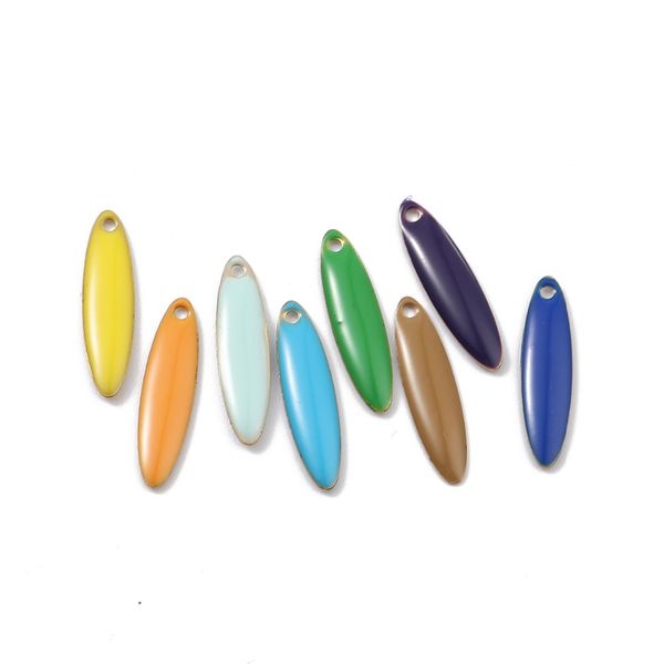 

doreenbeads горячая мода медь эмалированные блестки кулон маркиза латунь красочные ювелирные изделия diy выводы подвески 20 мм x 5 мм, 5 шт, Silver