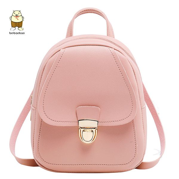 

beibaobao small travel school bags teenage girl mini bagpacks shoulder women's leather backpack