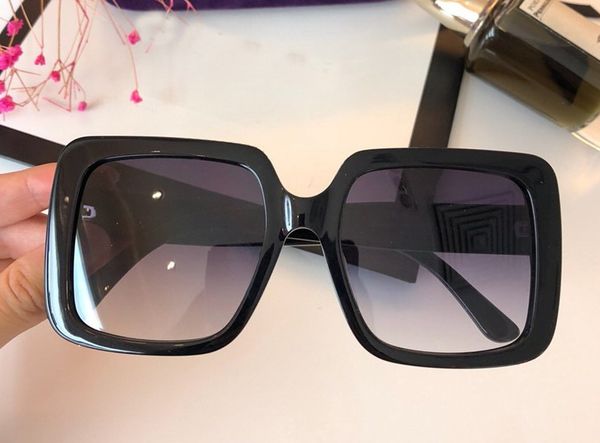 

women man square sunglasses clear glitter frame grey fashion sunglasses for new with box numgg181227-8, White;black