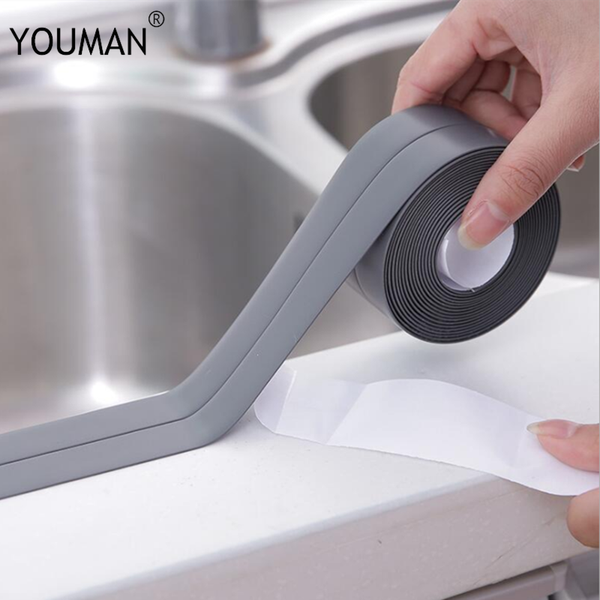 

3.2m bathroom kitchen shower water proof mould proof tape sink bath sealing strip tape self adhesive solid wallpaper border