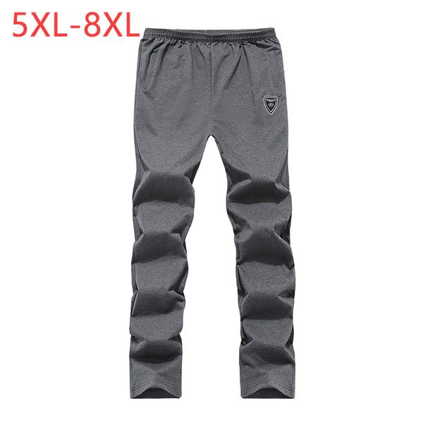 

5xl-8xl men baggy joggers pants spring autumn male casual brand thin elastic cotton black sweatpants mens fitness trousers cf256