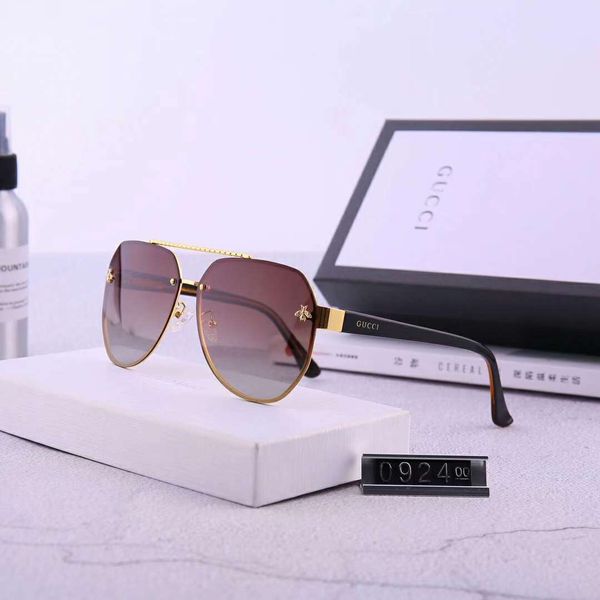 

designer sunglasses luxury sunglasses stylish fashion polarized glasses for mens woman uv400 6 colors little bees logo with box, White;black