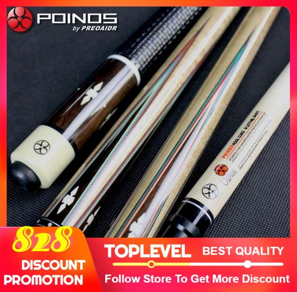 

poinos handmade dk billiard pool cue stick kit maple durable professional 13mm 11.5mm tips inlaid and carved handle china 2019