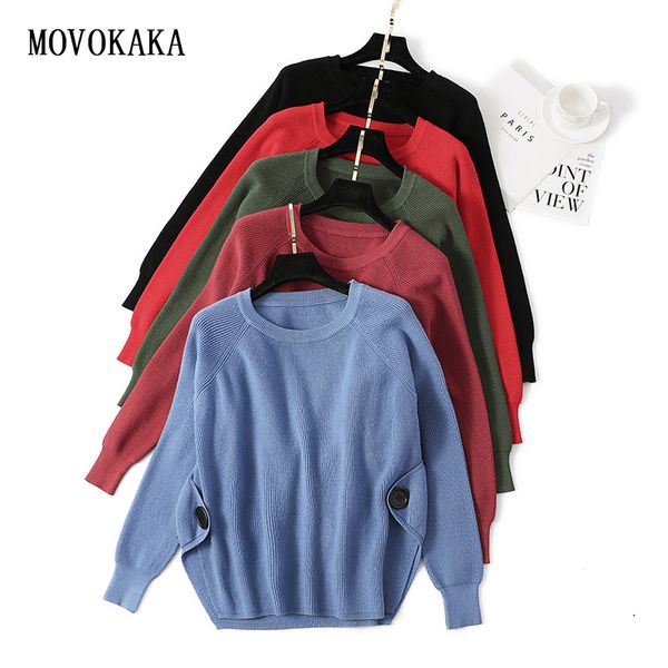 

new winter sweater women knitted sweater female plus size pullover thick women button jumper woman korean pullover, White;black