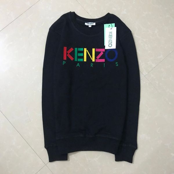 

2019 pring and autumn new men and women with the ame paragraph color letter embroidery long leeved weater wild couple lei ure