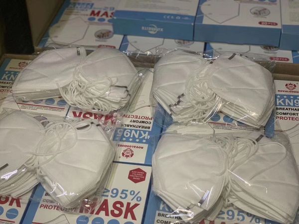 

kn95 foldable mask dust mask household protective products face masks with retail package, Silver