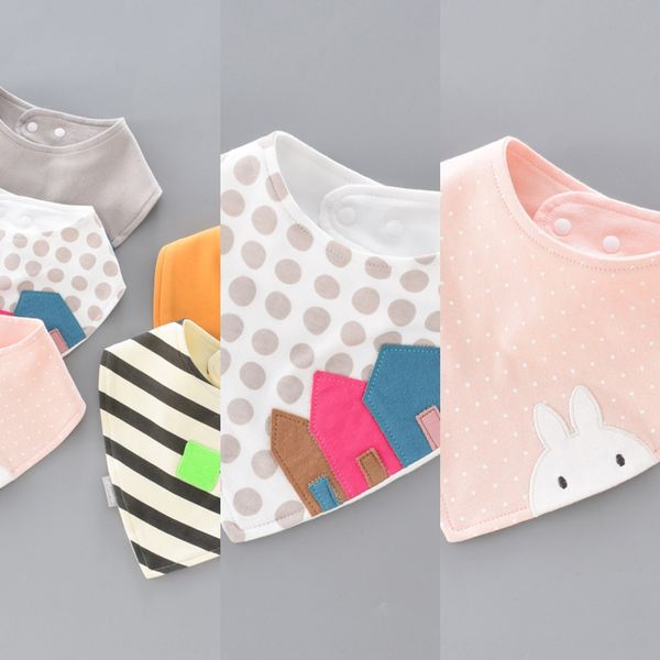 

maternal and infant products he'erte cartoon style children's bib newborn triangle saliva saliva towel baby triangle towel
