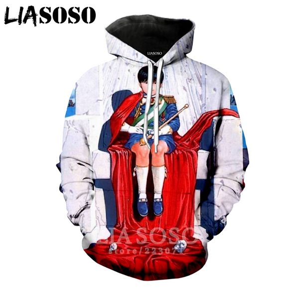 

liasoso 2019 winter new men women sweatshirt 3d print anime akira hoodie long sleeve casual harajuku hip hop pullover b046-5, Black