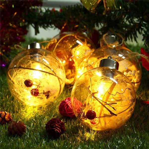 

led bulb christmas ball tree decoration fairy light clear ball hanging ornament garden patio xmas festival party navidad decor