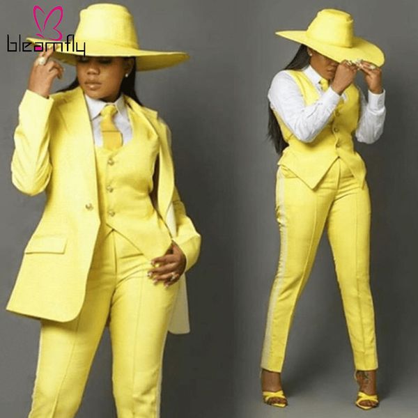 

2020 зимних женщины комплект зубчатых талии пальто + пиджаки + брюки костюм работа твердой управление леди 3 шт набор костюмы мода костюмы, White;black