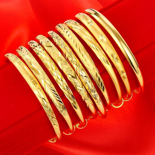 

promotion non fading brass plated gold ladies designer bracelet pulsera jewelry wedding bride bangles bracelets gift, Black