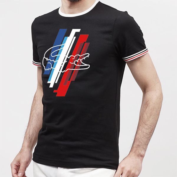 

оптовая продажа французский аллигатор мода лето мужская с коротким рукавом дизайн топ мужской миллиардер бизнес fit пуловер тонкий хлопок фу, White