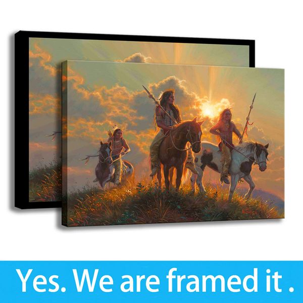 

band of brothers painting wall decor art print on canvas for home bedroom decor - ready to hang - framed