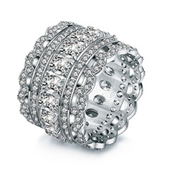 

designer jewelry luxury ring women luxury cubic zirconia ring suitable for wedding party bridal, Golden;silver