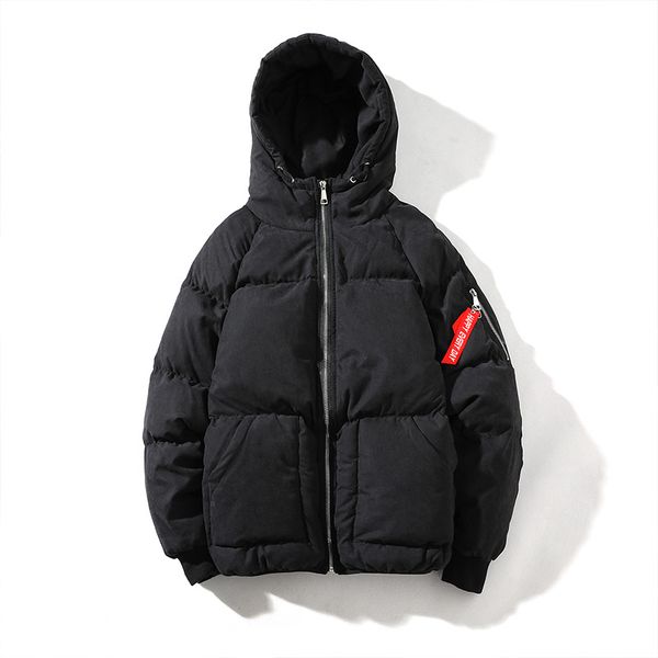 

man hooded coat winter solid color man coat keep warm m-5xl black khaki gray men's coats winter