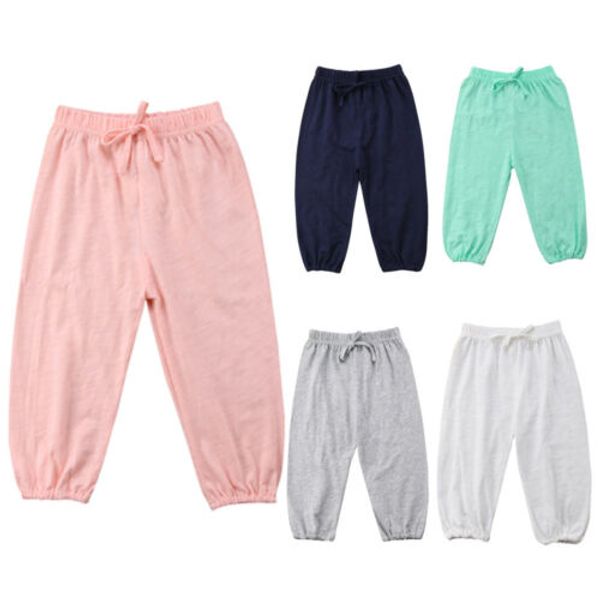 

casual baby boy girl harem sport pants pajama bottoms trousers leggings clothes 3 colours, Blue